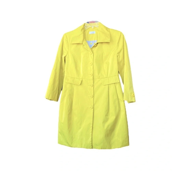 Pinko Italian Spring jacket 3/4 sleeve lime green/yellow SZ 8 - Picture 1 of 8